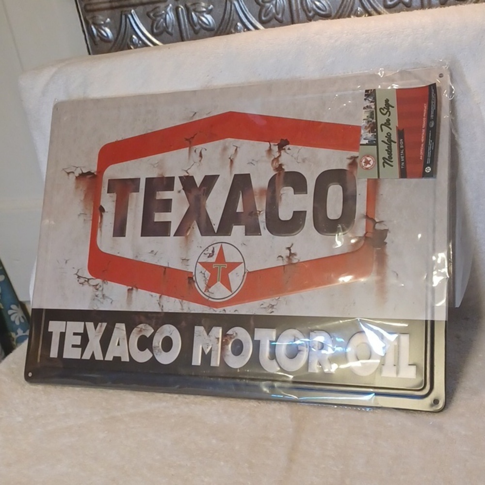 Texaco metal sign Texaco motor oil 16 3/4 x12 inches metal wall decor